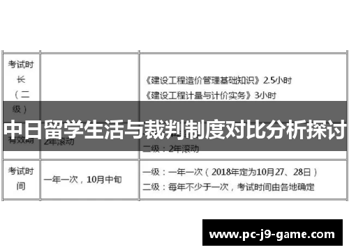 中日留学生活与裁判制度对比分析探讨